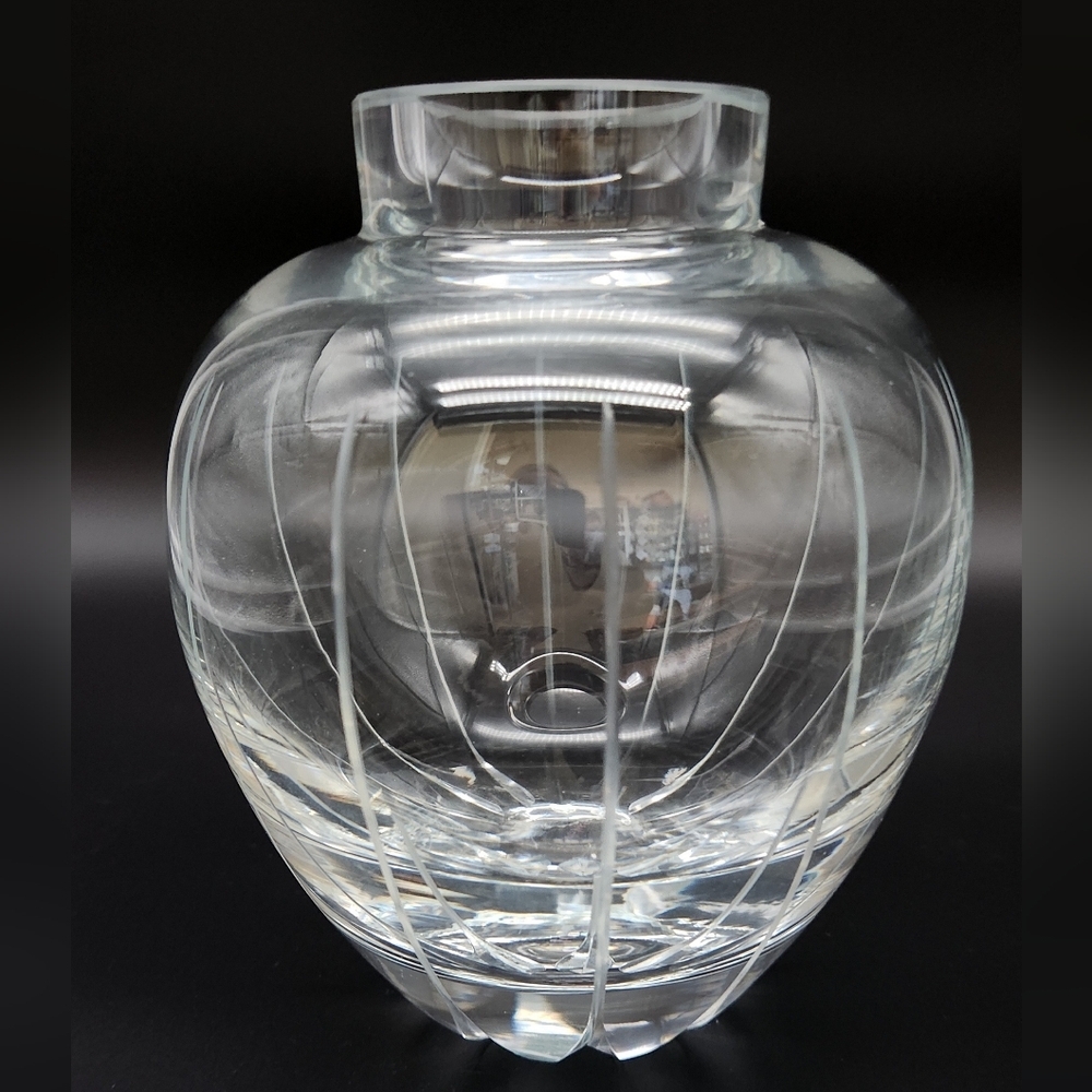 STROBACH CRYSTAL Vase Signed by KURT STROBACH Mint Gorgeous